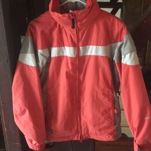 Coral Columbia fleece-lined ski jacket 🎿🏂